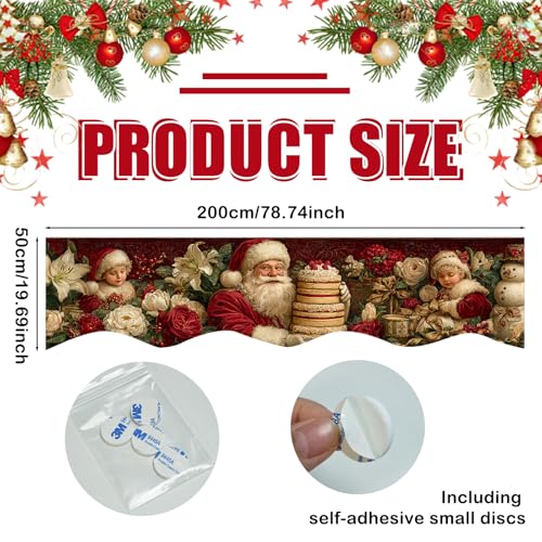 Nuxovilar Santa Cake Mantel Scarf Cover 19x79 in YLU09839 Christmas Decor