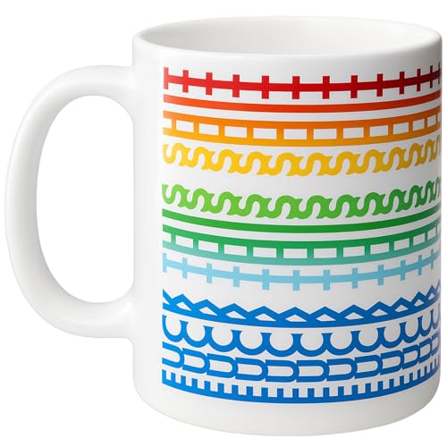 Funny Hidden Message Ceramic Coffee Mug 11oz Rainbow Rune Pattern - Humorous Gift