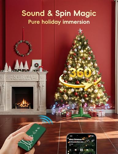 Musical 360-Degree Rotating Christmas Tree Stand with Remote Control