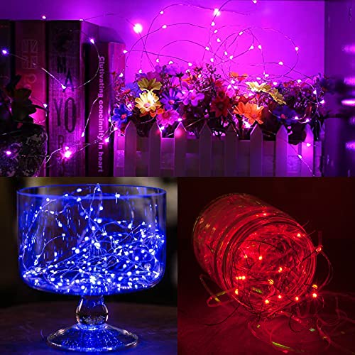 WATERGLIDE 12 Pack Battery Operated Fairy Lights 7ft 20 LED Multicolor