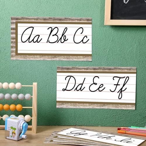 Cursive Alphabet Line Bulletin Board Set for Classroom Wall Decor