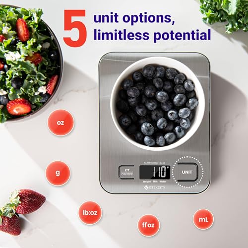 Etekcity Digital Kitchen Food Scale, Stainless Steel Grams and Ounces