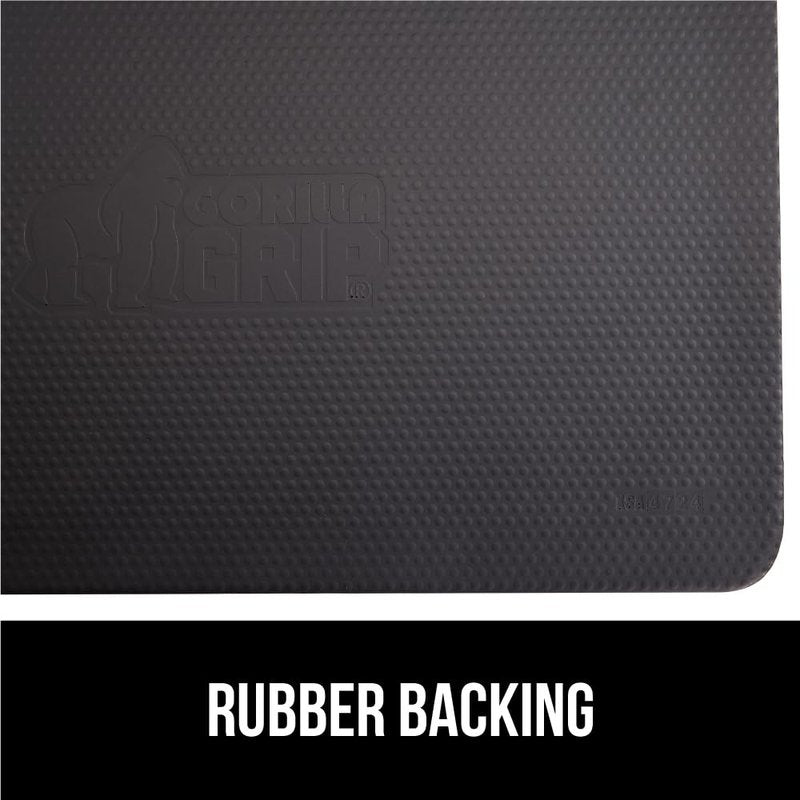 GORILLA GRIP Comfortable Cushioned Kitchen Mats for Floor, Waterproof and Stain Resistant Soft Top, 3/4 Inch Thick Ergonomic Standing Desk Anti Fatigue Mat, Foam Supports Feet, 20x32, Light Gray