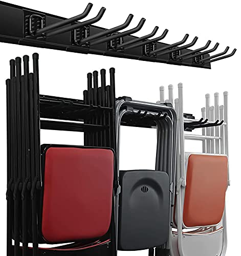 Heavy Duty Garage Tool Storage Rack Wall Mount System with 6 Adjustable Hooks and 48-Inch Track