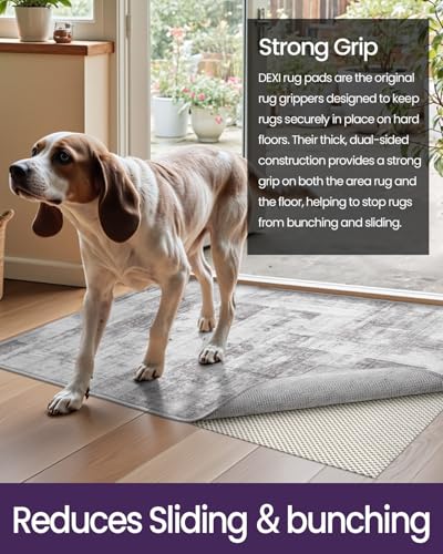 Non-Slip Rug Pad for Hardwood and Tile Floors, 3x8 Thick Cushioned Padding