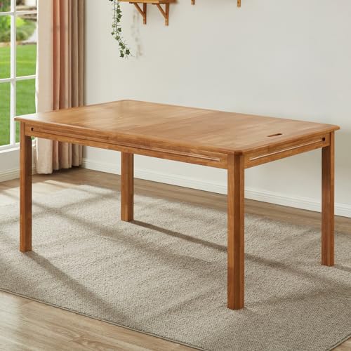 Solid Oak Board Game Table with Removable Top, Seats 4-6, 57x33 Play Area