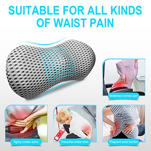 Memory Foam Lumbar Support Pillow for Office Chairs - Pain Relief