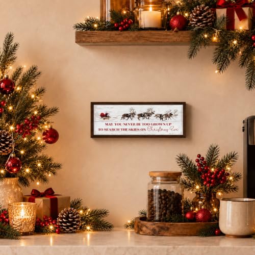 BQL Christmas Reindeer Decor Sign multicolor 9.5x3.1 in – Inspirational Wood Plaque