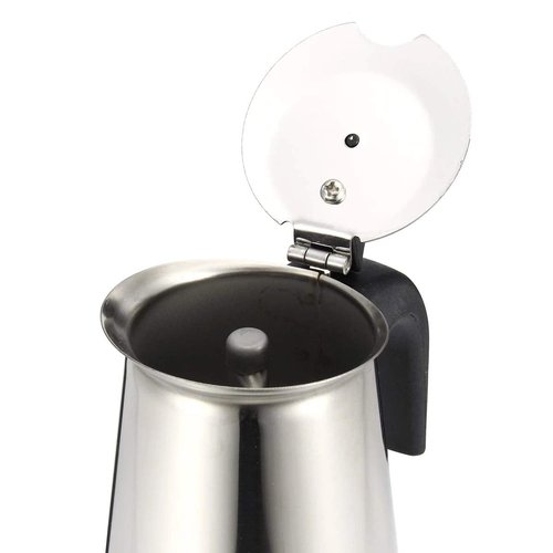 MINGBWUTANG 200/450ml Portable Espresso Coffee Maker Moka Pot Stainless Steel with Electric stove Filter Percolator Coffee Brewer Kettle Pot (450ml)