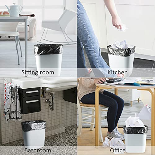 Small Black Trash Bags 2 Gallon - 170 Count Bathroom Garbage Can Liners
