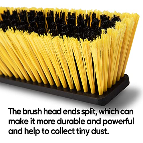 18-Inch Heavy Duty Outdoor Push Broom with Stiff Bristles & Long Handle