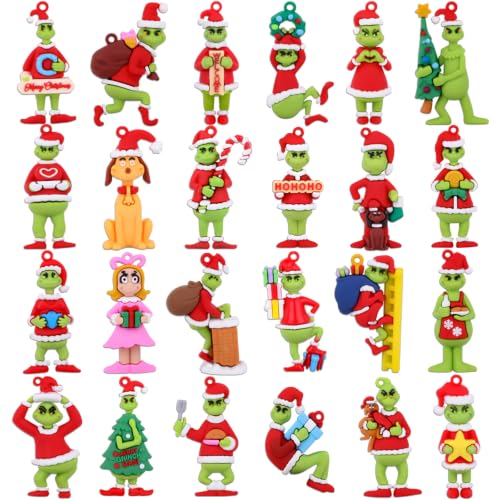 24-Piece 3D Christmas Ornaments Set for Tree Decor | Festive Holiday Decorations
