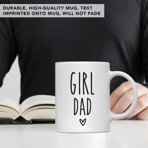Andaz Press Father's Day 11oz. Ceramic Coffee Mug Gift, Girl Dad 1-Pack, Birthday Christmas Gift Mug Dad Coffee Mug Dads Mugs From Daughter Girl Dad's Gifts