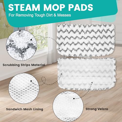 Shark Steam Mop Replacement Pads 6-Pack Reusable Microfiber S1000 Series