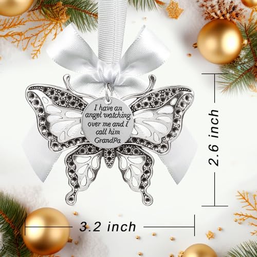 Christmas Butterfly Memorial Ornament in Loving Memory of Mom - Sympathy Keepsake