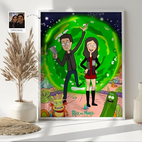Custom Sci-Fi Cartoon Portrait Illustration Hand-Drawn from Your Photo