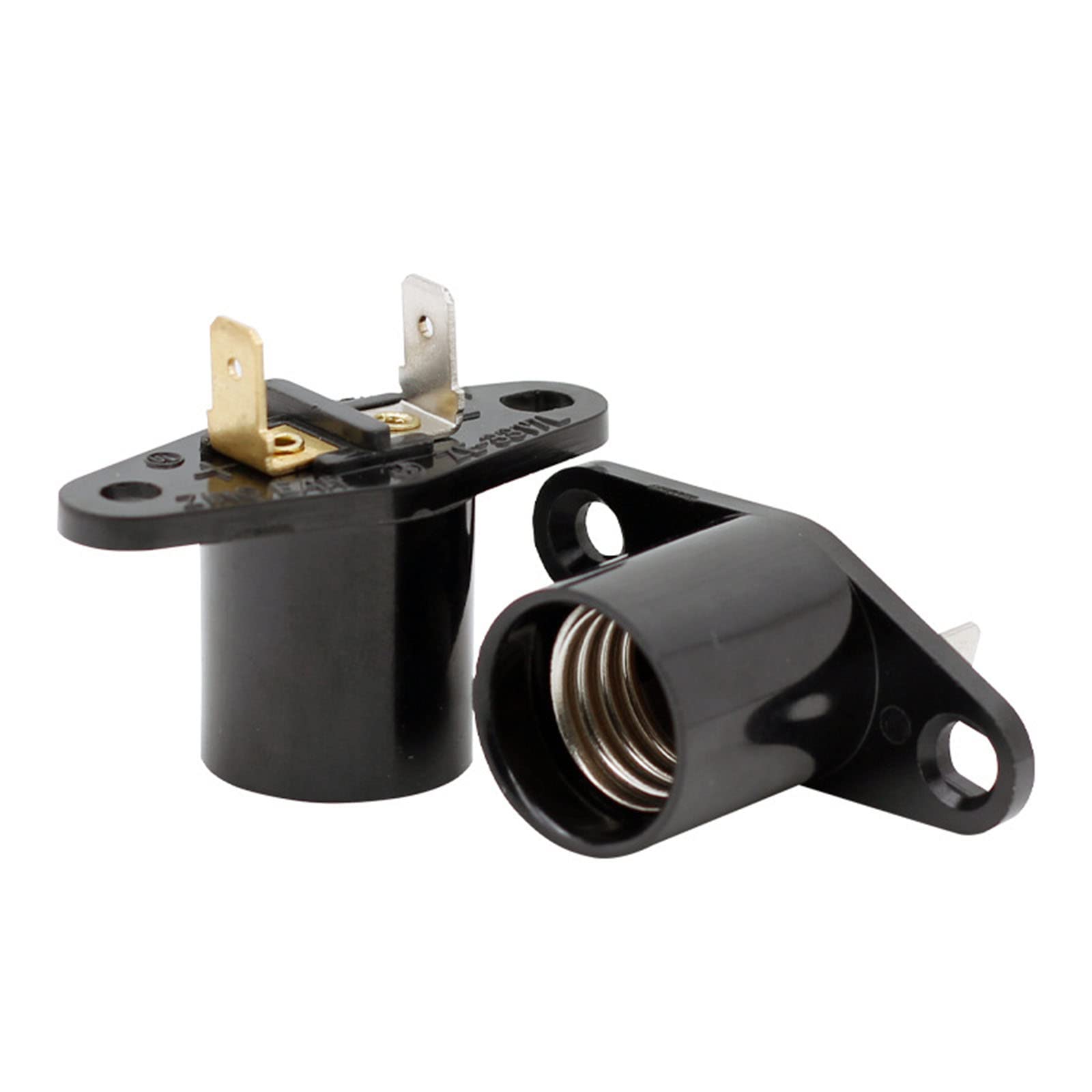 Microwave Light Bulb Socket Lamp Holder Replacement,JNXQWE E17 bakelite lamp Holder,Surface Mounted Narrow Wall lamp Holder,250V-75W (Size A)