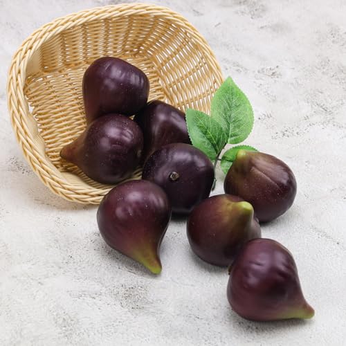 8pcs Realistic Artificial Figs for Home Decor & Centerpieces