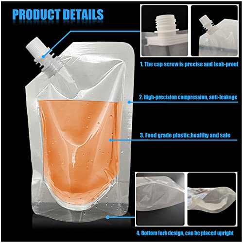 8oz Reusable Plastic Flask Set - Concealable Leakproof Flasks with Funnel
