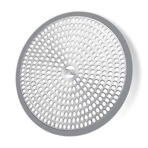 Stainless Steel Shower Drain Hair Catcher with Silicone Edge