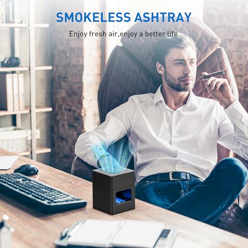 Multifunctional Smokeless Ashtray with HEPA Filter and Electric Lighter