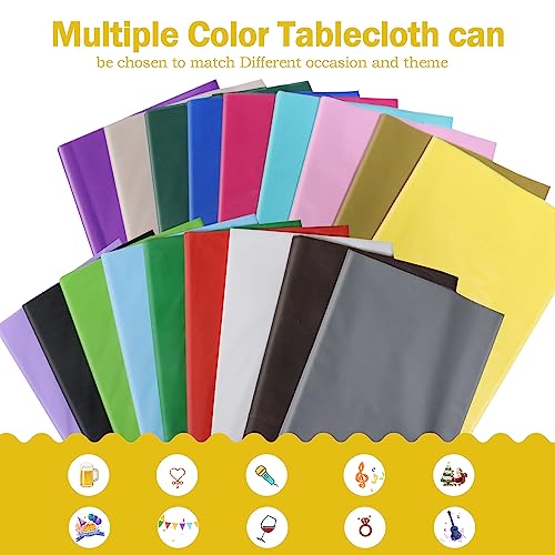 Royal Blue Disposable Plastic Tablecloths 54 x 108 Inch, 6 Pack