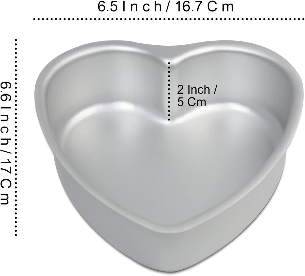 Skiennix Heart-Shaped Cake Pan Set - 6-Inch Aluminum Tins for Weddings & Parties | Set of 3