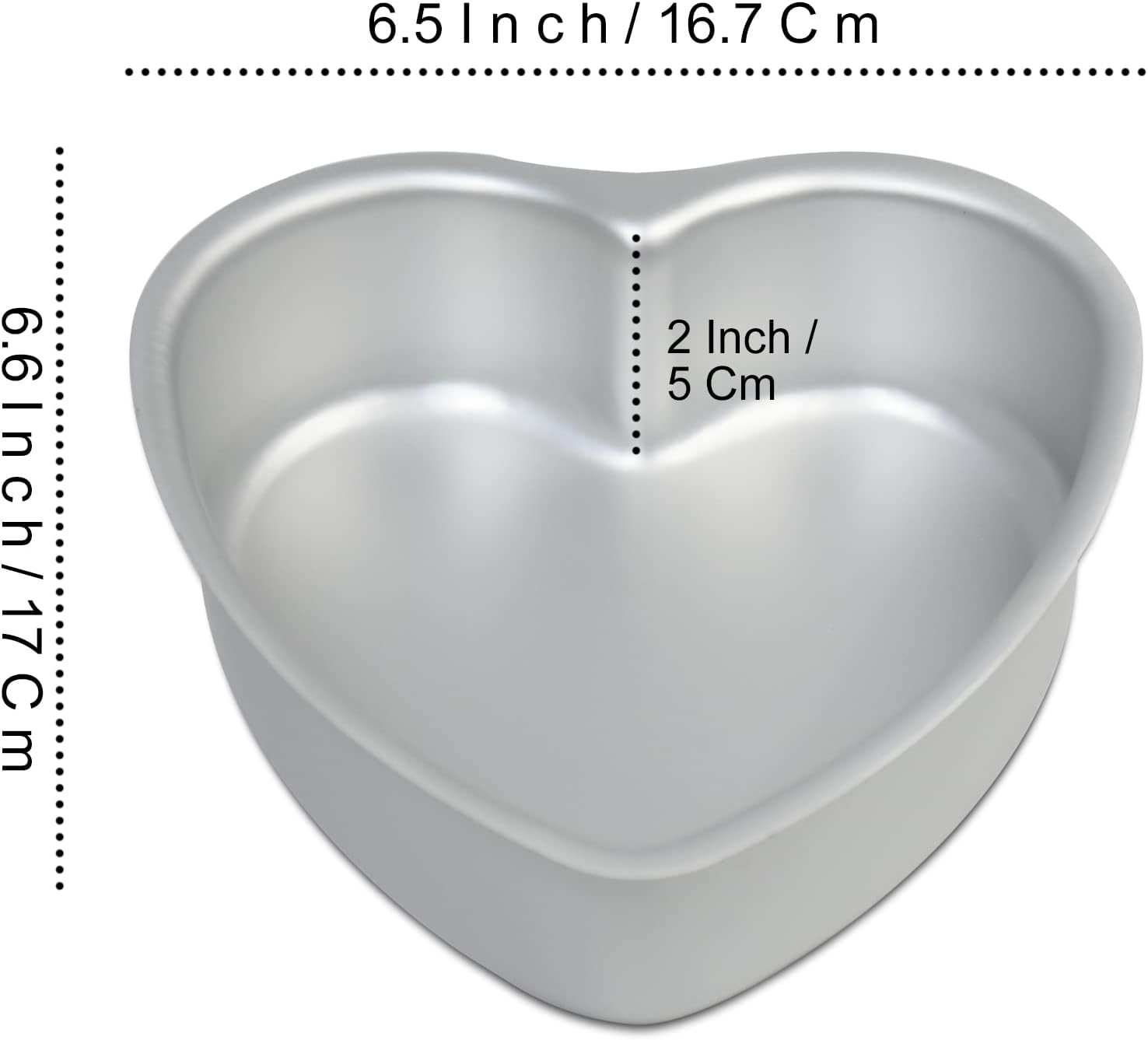 Skiennix Heart-Shaped Cake Pan Set - 6-Inch Aluminum Tins for Weddings & Parties | Set of 3