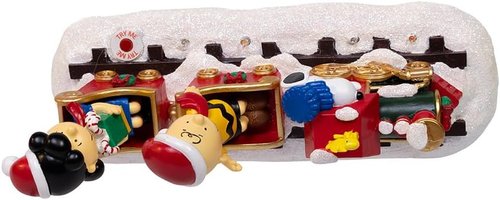 Kurt Adler Musical Train Table Décor - Battery Operated Peanuts Design | Perfect for Holiday Displays