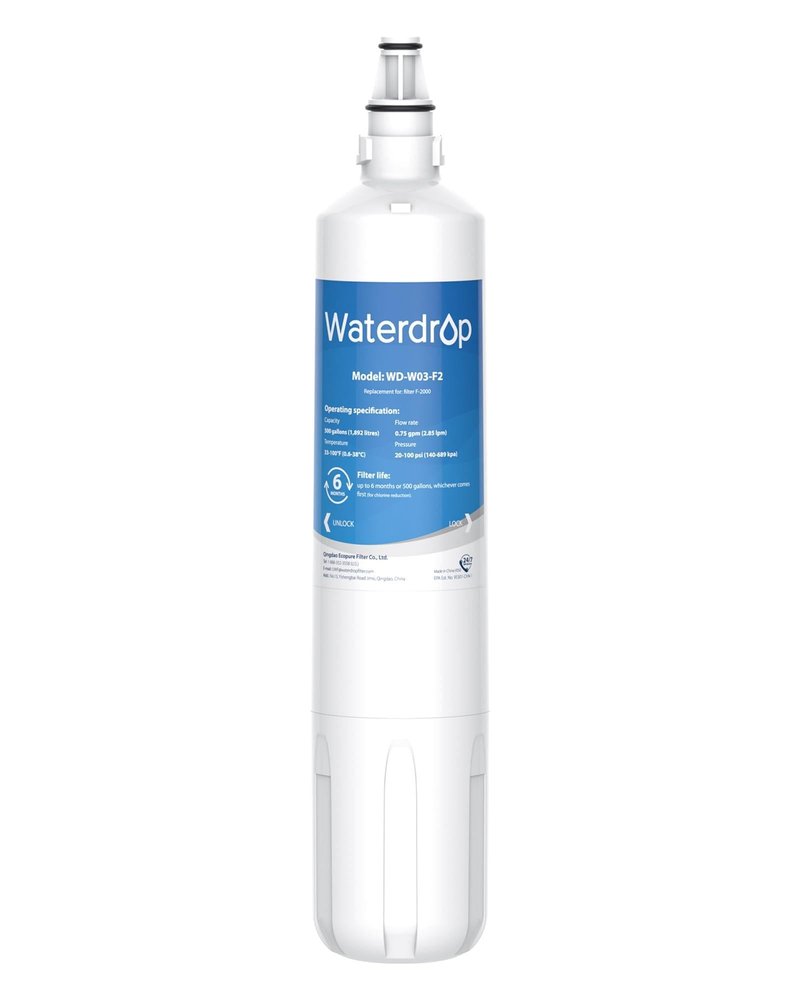 Waterdrop F-2000 Water Filter, Replacement for InSinkErator® F-1000, F-2000, F-3000 and AquaPure AP Easy C-Complete, 500 Gallons, NSF/ANSI 42