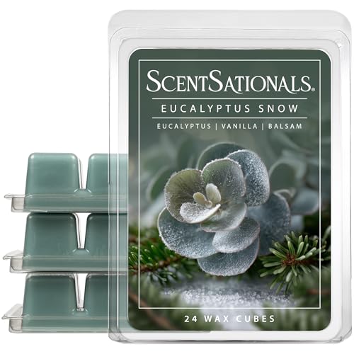 Scentsationals Eucalyptus Snow Scented Wax Melts - 10oz Winter Fragrance Cubes