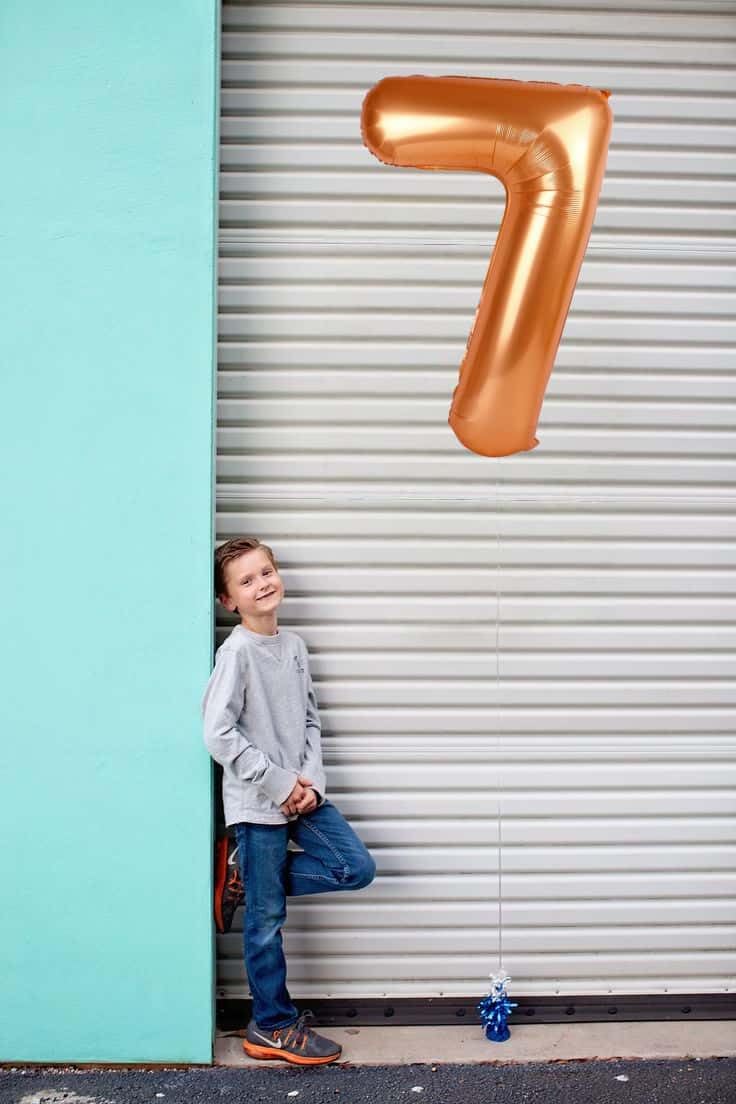 Orange Number 6 Balloon - 40 Inch Giant Foil Balloon for 6th Birthday Party Decorations