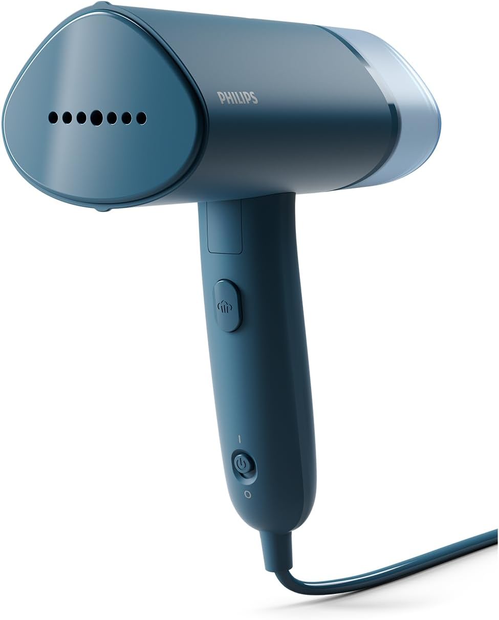 Philips 3000 Series Handheld Steamer - 1000W Power, 20 g/min Steam, Detachable 100ml Tank, Blue