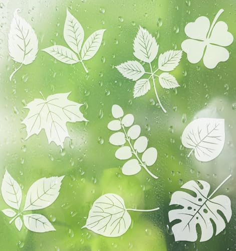 Bird Strike Prevention Window Clings - 26 Leaf-Shaped Decals