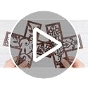 3 Pcs Wooden Cross Wall Decor, 12-Inch Hand-Carved Antique Hanging Cross