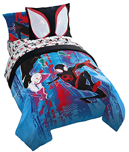 Spiderman Twin Comforter Set with Sheets & Pillowcase - Marvel LEGO® Spider-Verse