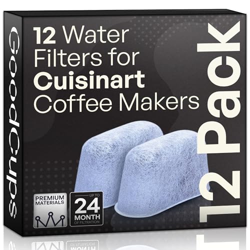 12-Pack Coffee Maker Replacement Charcoal Water Filters - Universal Fit