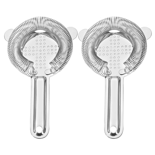 Stainless Steel Cocktail Strainer with Spring - Bar Tool for Mixologists & Home Use