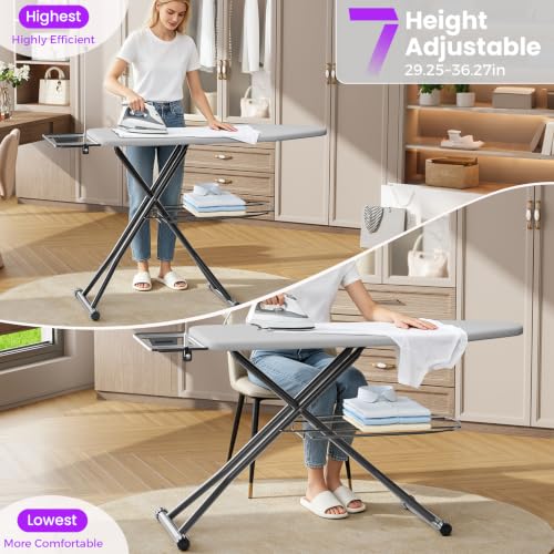 Extra Wide Ironing Board, 18x47 Inch Heavy Duty Foldable Ironing Station