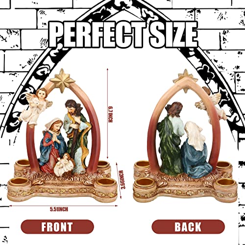 Panelee Multicolor Nativity Advent Candle Holder Christmas Decoration