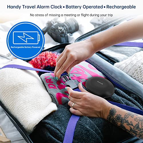 Vibrating Bed Shaker Alarm Clock for Heavy Sleepers, Rechargeable Under Pillow