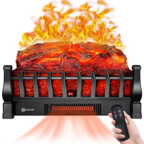 Electric Fireplace Logs Insert with Remote Control and Adjustable Heat