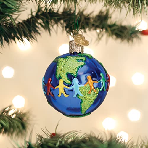 Old World Christmas World Peace Tree Ornament - Hand-Painted Glass Holiday Keepsake