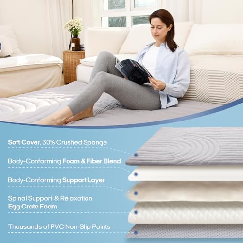 Japanese Floor Mattress Twin Size, 2.5-Inch Foldable Futon Bed with Washable Cover