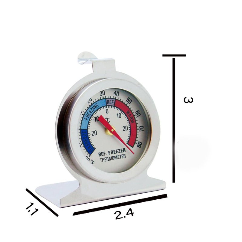 MIANLU 5 Pack Fridge Thermometer - Classic Series with Large Dial and Internal Temperature Gauge - Monitor and Maintain Perfect Temperature in Kitchen Refrigerator