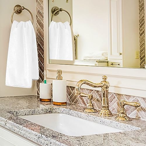 Anchor Sailboat Print Hand Towel - Soft Absorbent Bathroom Towel 16" x 30"