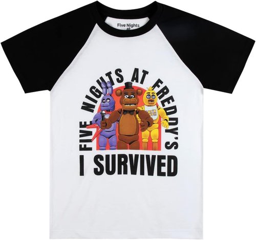Five Nights at Freddy's Crew Neck Tees - Game Over Design | 4-Pack for Boys