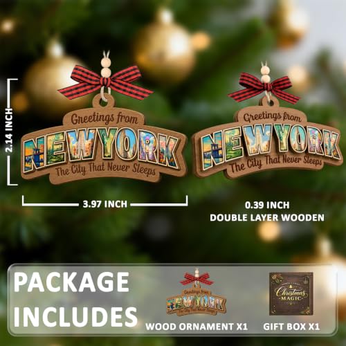 New York City Landmark Ornament - Christmas Holiday Keepsake Gift