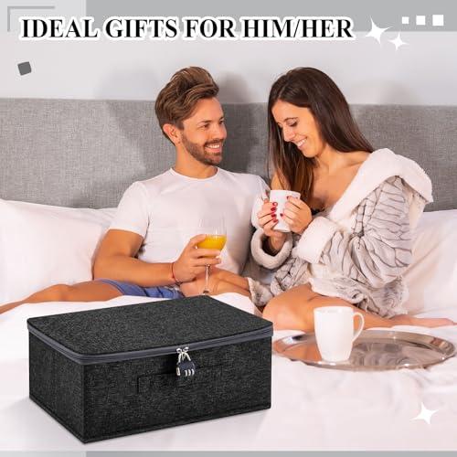 Lockable Discreet Storage Case with 9 Drawstring Bags for Personal Items