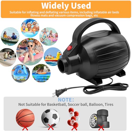600W Electric Air Pump with 4 Nozzles for Inflatables